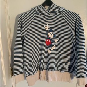 Disney Uniqlo Striped Mickey Hoodie